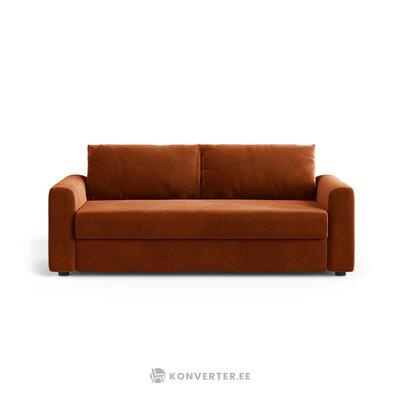 Диван-кровать «Давид» терракота, бархат