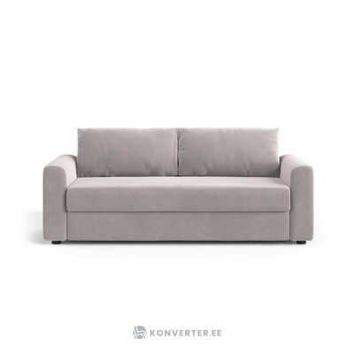 Диван-кровать «Давид» светло-серый, бархат