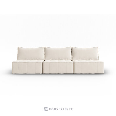 Modulinė sofa &quot;mike&quot; smėlio spalvos, aksominė