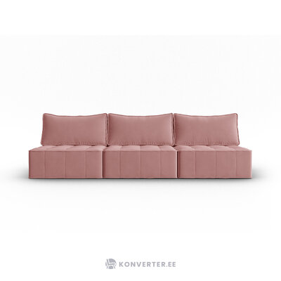 Moduļu dīvāns &quot;mike&quot; rozā, samta