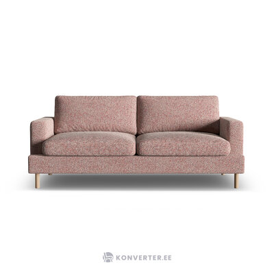 Dīvāns &#39;aliya&#39; rozā melanža, strukturēts audums