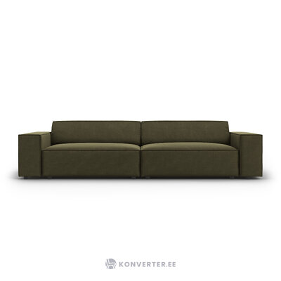 Sofa (jodie) micadoni riboto leidimo žalia, aksominė, 70x102x204