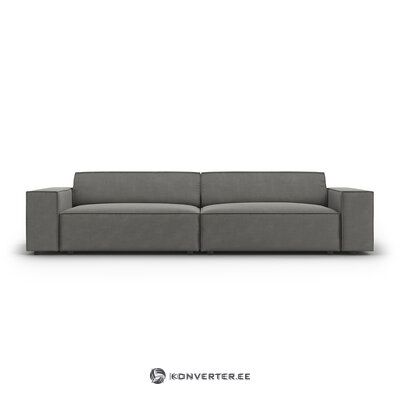 Šviesiai pilka aksominė sofa (jodie) micadoni riboto leidimo nepažeista