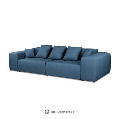 Dīvāns margo, 3-vietīgs (micadon home) tumši zils, strukturēts audums