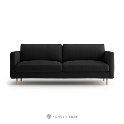 Диван «Эден» черный, бархат