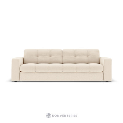 Sofa (justin) micadon limituoto leidimo šviesiai smėlio spalvos, struktūrinio audinio