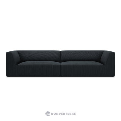 Dīvāns rubīns, 4-vietīgs (micadon home) melns, samts