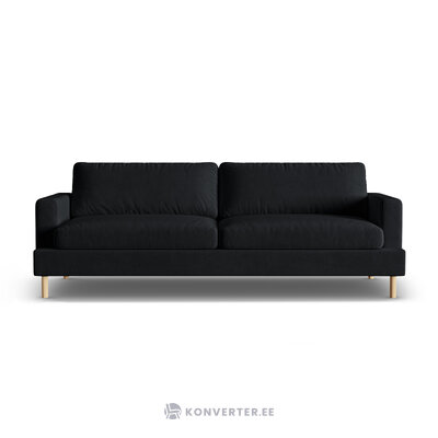 Диван «Алия» черный, бархат