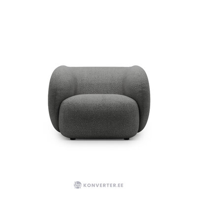 Atzveltnes krēsls &#39;kate&#39; tumši pelēks, buklē raksts