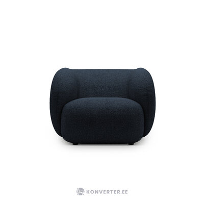 Atzveltnes krēsls &#39;kate&#39; tumši zils, buklē raksts