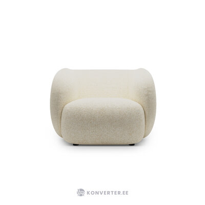 Atpūtas krēsls &#39;kate&#39; gaiši bēša melanža, strukturēts audums