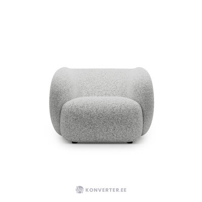 Atpūtas krēsls &#39;kate&#39; gaiši pelēka melanža, strukturēts audums