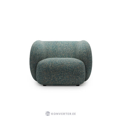 Atzveltnes krēsls &#39;kate&#39; zila melanža, strukturēts audums