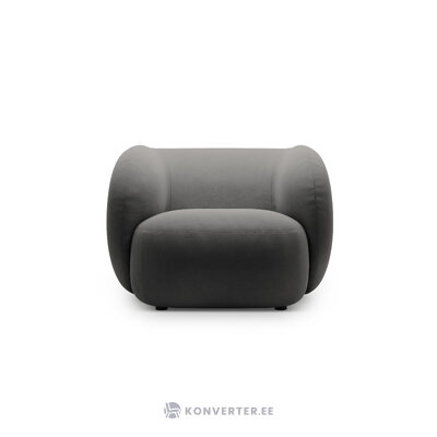 Atzveltnes krēsla pārvalks tumši pelēks, samts