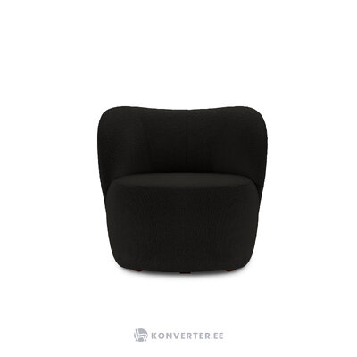 Saami armchair, (micadoni home) black, bouclé fabric