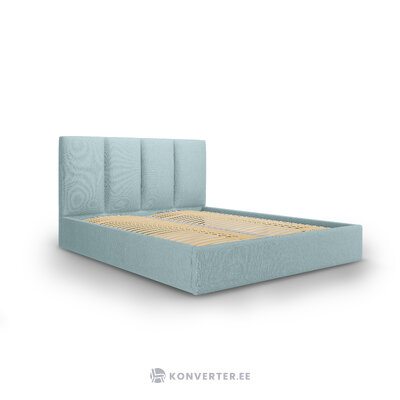 Pyla bed, (micadoni home) light blue, structured fabric, 140x200