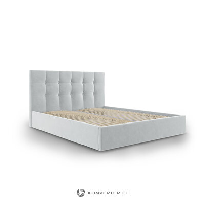 Bed phaedra, (micadon home) light gray, velvet, 140x200