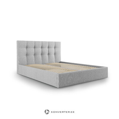 Bed phaedra, (micadoni home) light gray, structured fabric, 160x200