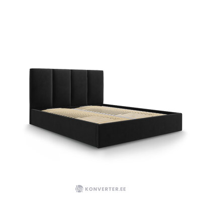 Pyla bed, (micadoni home) black, velvet, 160x200