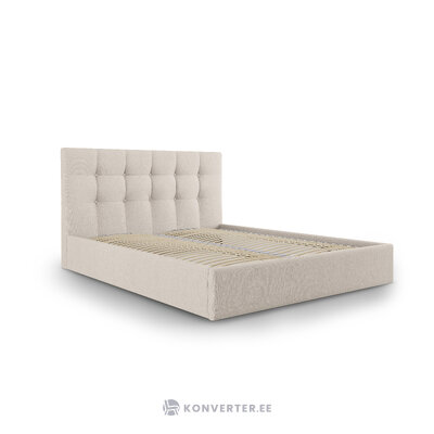 Bed phaedra, (micadoni home) beige, structured fabric, 180x200