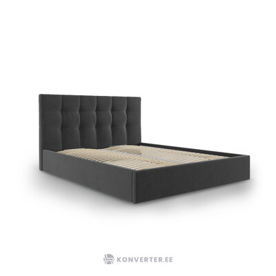 Bed phaedra, (micadon home) dark gray, velvet, 180x200