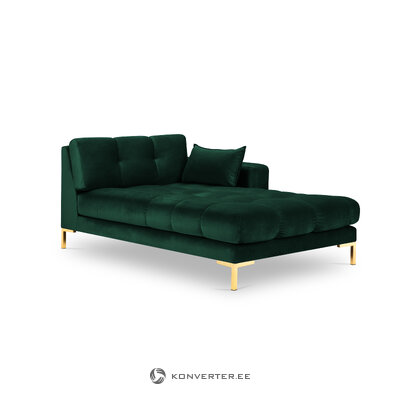 Reclining chair mamaia, (micadoni home) bottle green, velvet, gold metal, better