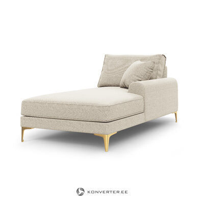 Кресло для отдыха larnite, (micadoni home) светло-бежевый, структурная ткань, золотой металл, лучше