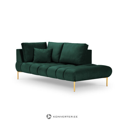 Кресло для отдыха malvin (micadoni home) бутылочно-зеленый, бархат, золотой металл, лучше