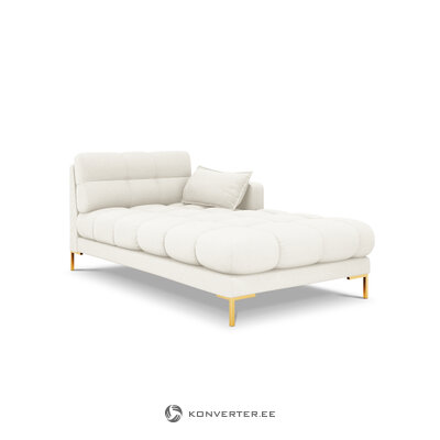 Кресло для отдыха mamaia, (micadoni home) светло-бежевый, структурная ткань, золотой металл, лучше