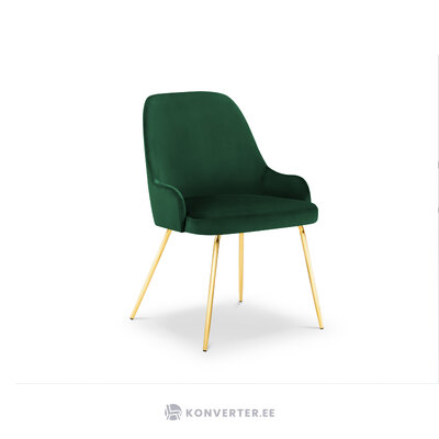 Krēsls cadiz, (micadoni home) pudele zaļa, samta, zelta metāls