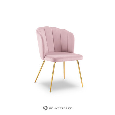 Chair sidra, (micadoni home) lavender, velvet, gold metal