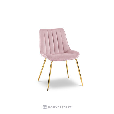 Chair yuma, (micadoni home) lavender, velvet, gold metal