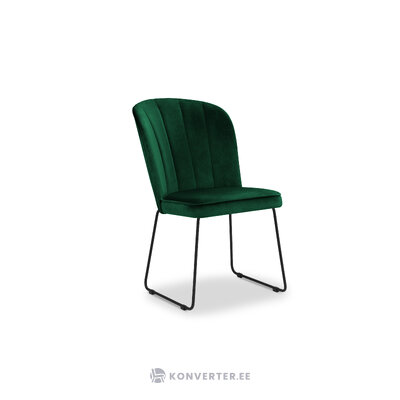 Krēsla kabīne, (micadoni home) pudele zaļa, samta, melns metāla rāmis