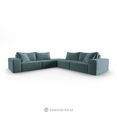 Modulinė kampinė sofa &#39;mike&#39; mėtinė, aksominė