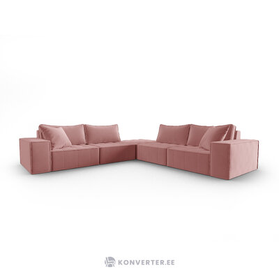 Modular corner sofa &quot;mike&quot; pink, velvet