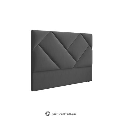 Headboard arkose, (micadoni home) dark gray, velvet, 140