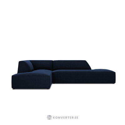 Kampinė sofa rubino (1), 4-vietė (micadon home) tamsiai mėlyna, aksominė, kairė