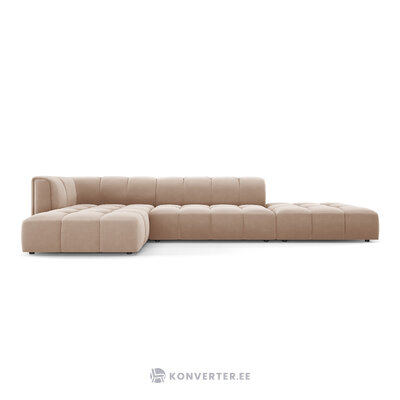 Modulaarinen kulmasohva &#39;serena&#39; beige, sametti, vasen