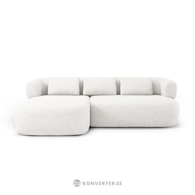 Stūra dīvāns &#39;jenny&#39; gaiši bēšs, šenils, kreisais