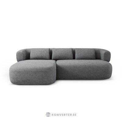 Corner sofa &#39;jenny&#39; dark grey, chenille, left