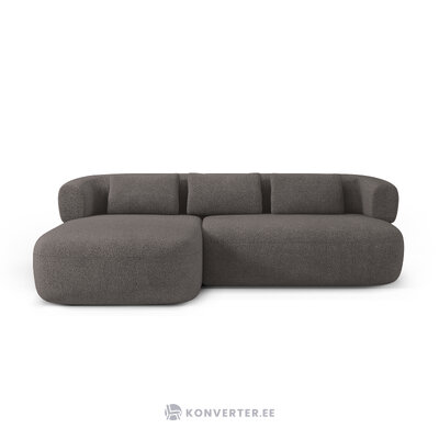 Corner sofa &#39;jenny&#39; grey, boucle, left