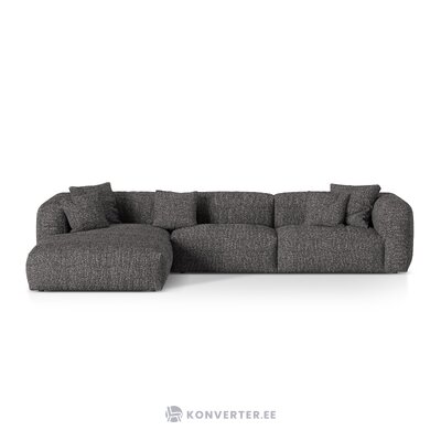 Stūra dīvāns &#39;martina&#39; antracīta krāsā, bukle, kreisā puse