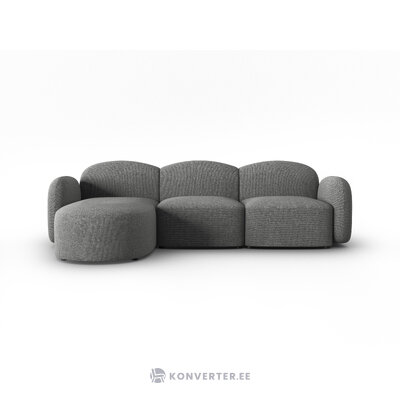 Corner sofa &#39;blair&#39; dark grey, chenille, left