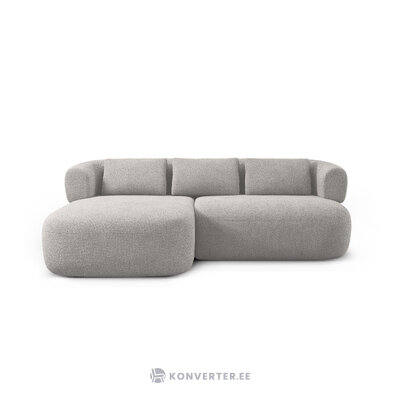 Corner sofa &#39;jenny&#39; light grey, boucle, left
