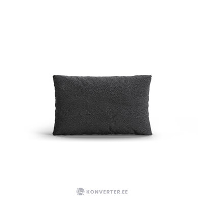 Cushion &#39;poppy&#39; dark grey, boucle