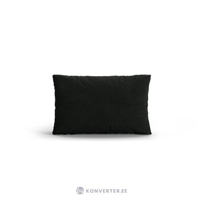 Spilvens &#39;magone&#39; melns, buklē raksts