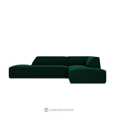 Kampinė sofa rubino (1), 4 vietų (micadon home) buteliukas žalia, aksominė, geresnė