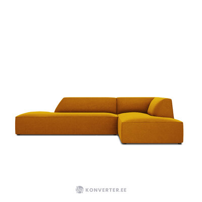 Kampinė sofa rubino (1), 4-vietė (micadon home) geltona, aksominė, geresnė