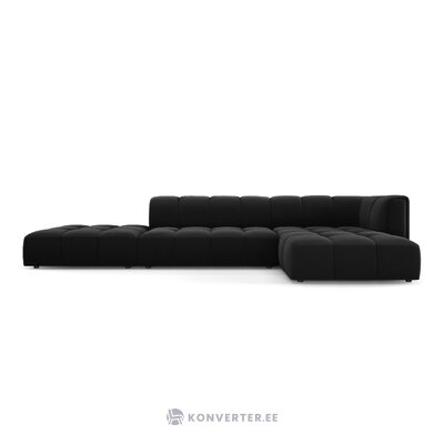 Modular corner sofa &#39;serena&#39; black, velvet, better