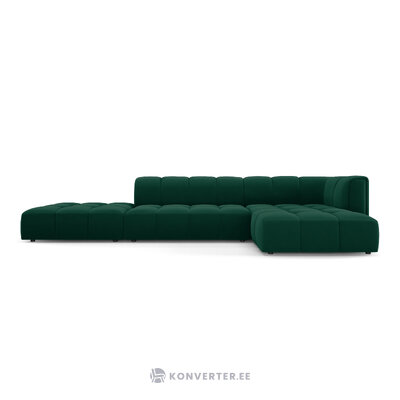 Modular corner sofa &#39;serena&#39; bottle green, velvet, better